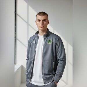 Adidas Gray Track Climalite Jacket‎ Long Sleeve Men’s Size Small